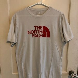 MENS LG North Face White Shirt Red Font